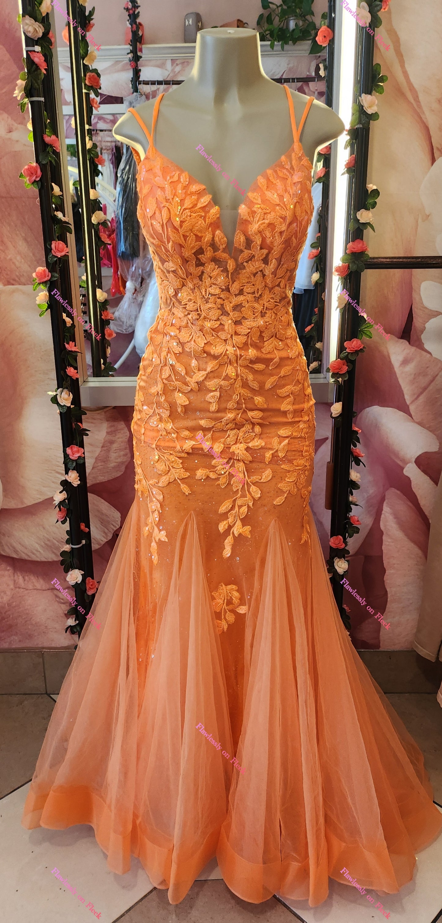 Vestido largo formal de sirena