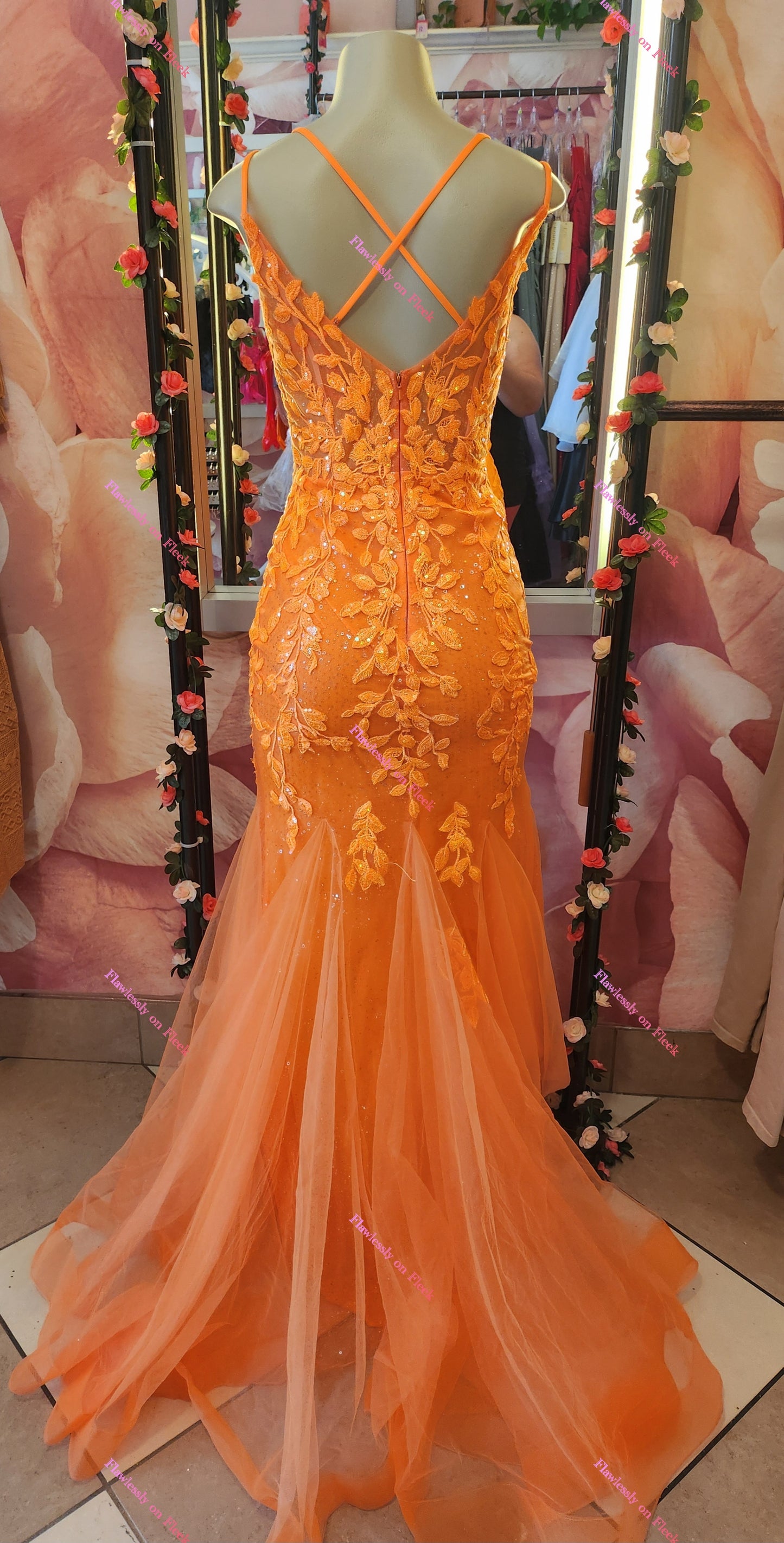Vestido largo formal de sirena