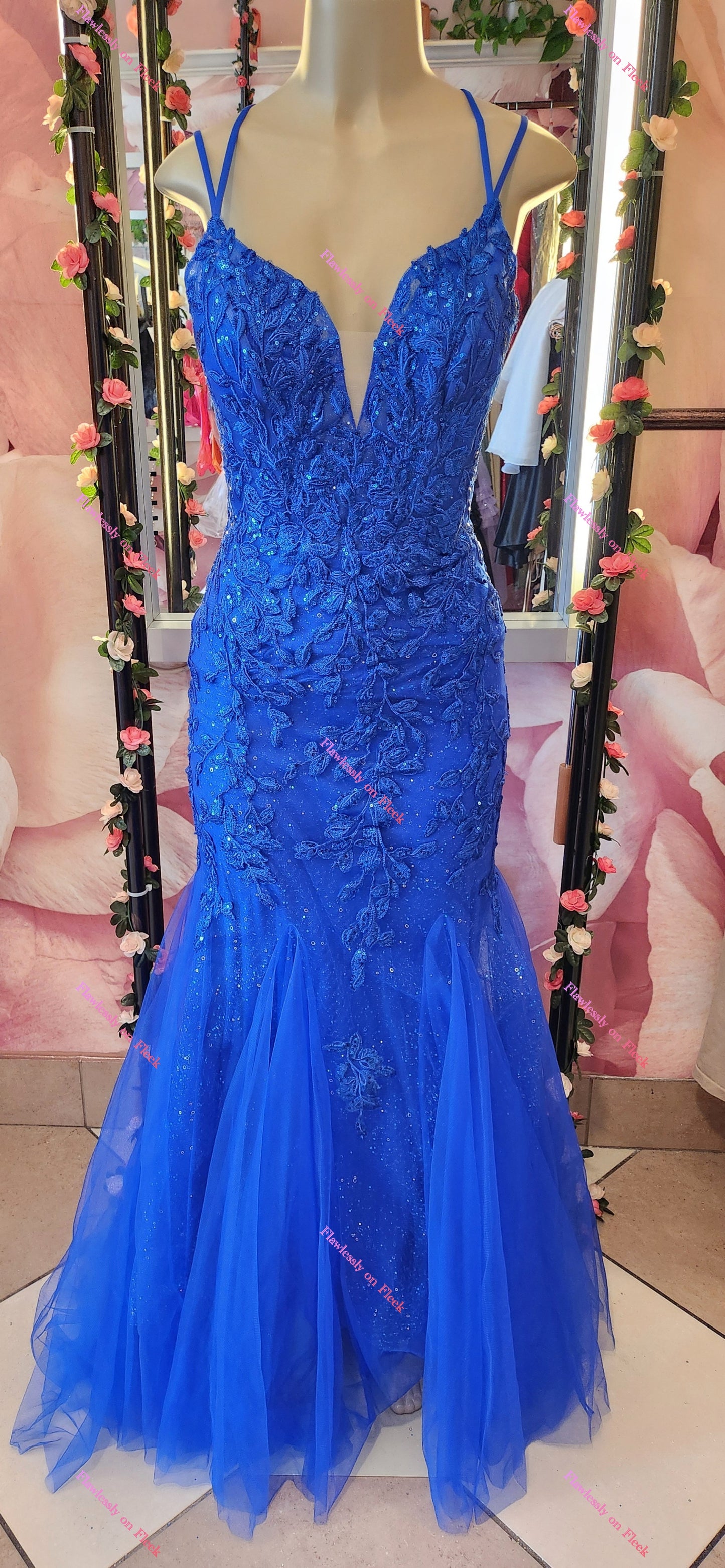 Vestido largo formal de sirena