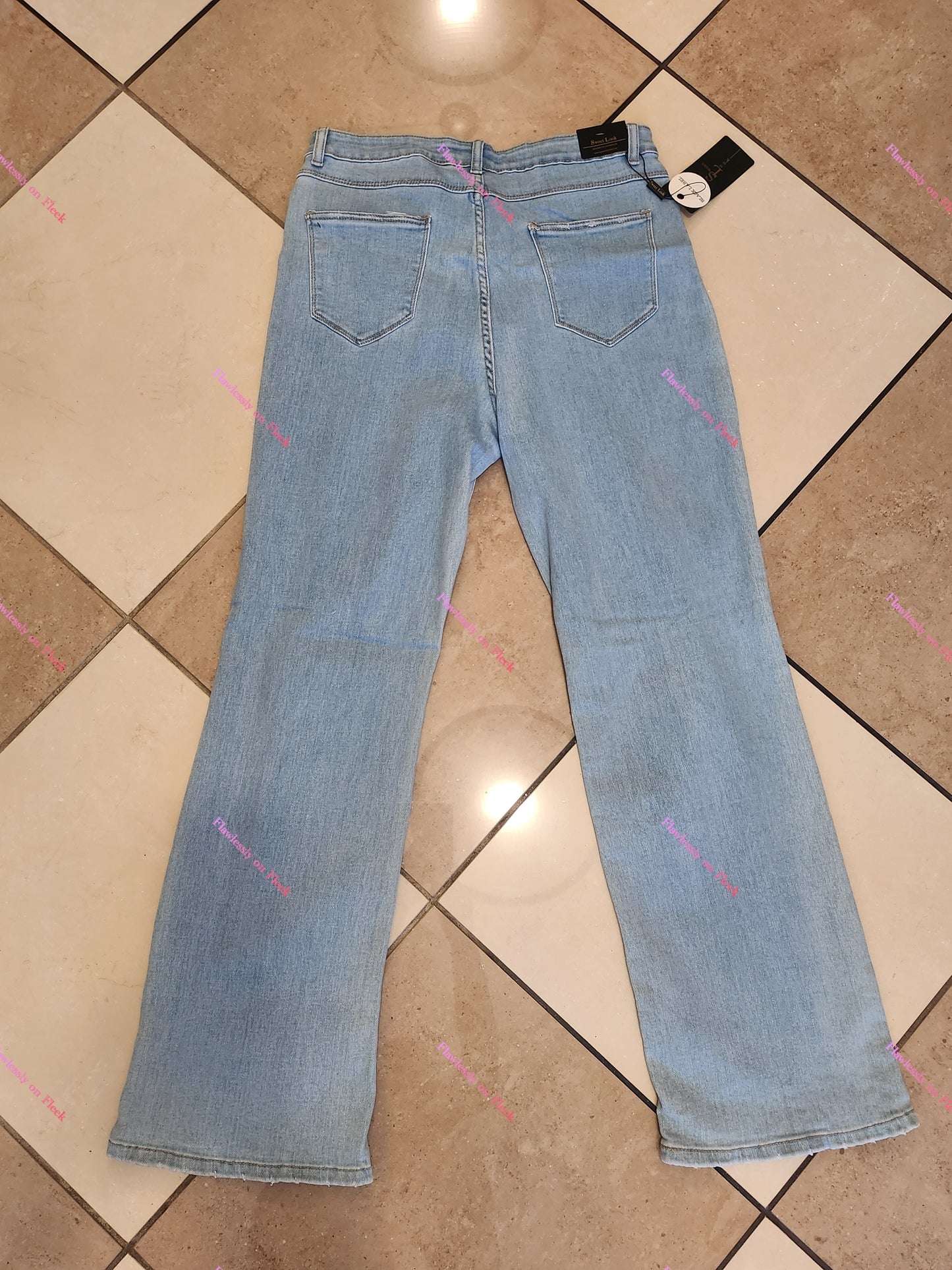 Light Blue Ripped Mom Jeans