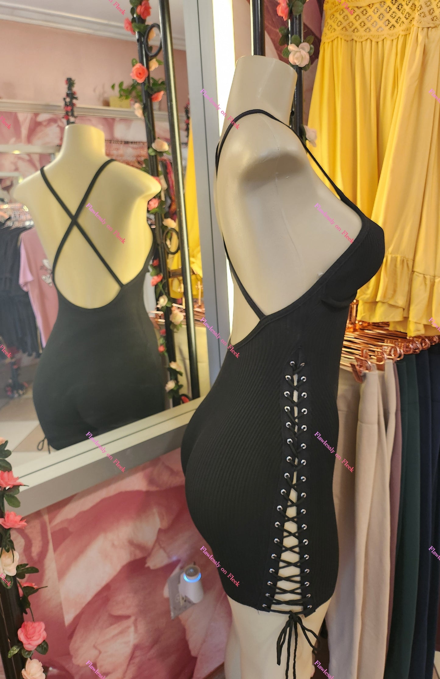 Fitted Romper Shorts w/side tie