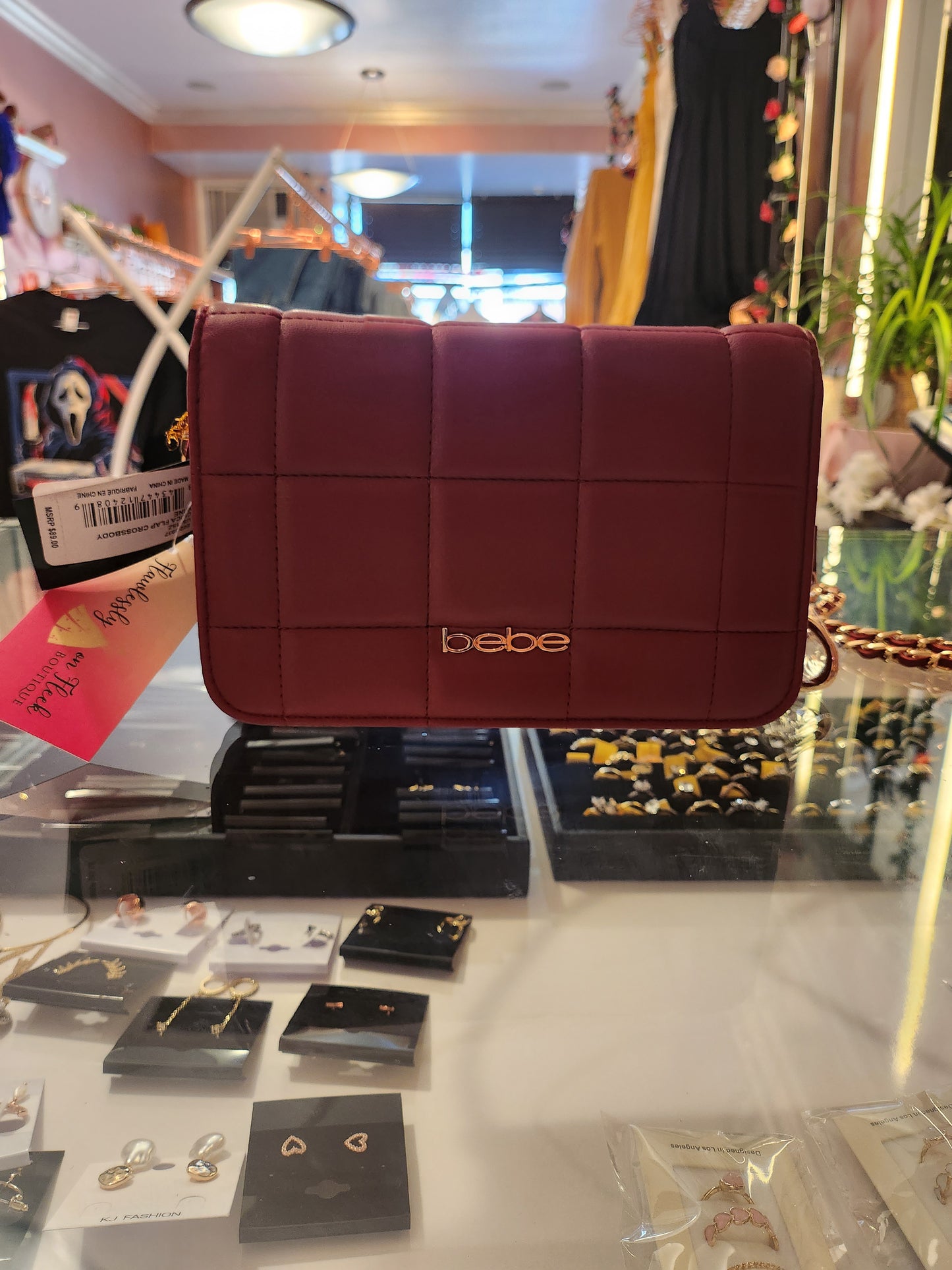 Bebe Chica Flap Crossbody Bag Wine