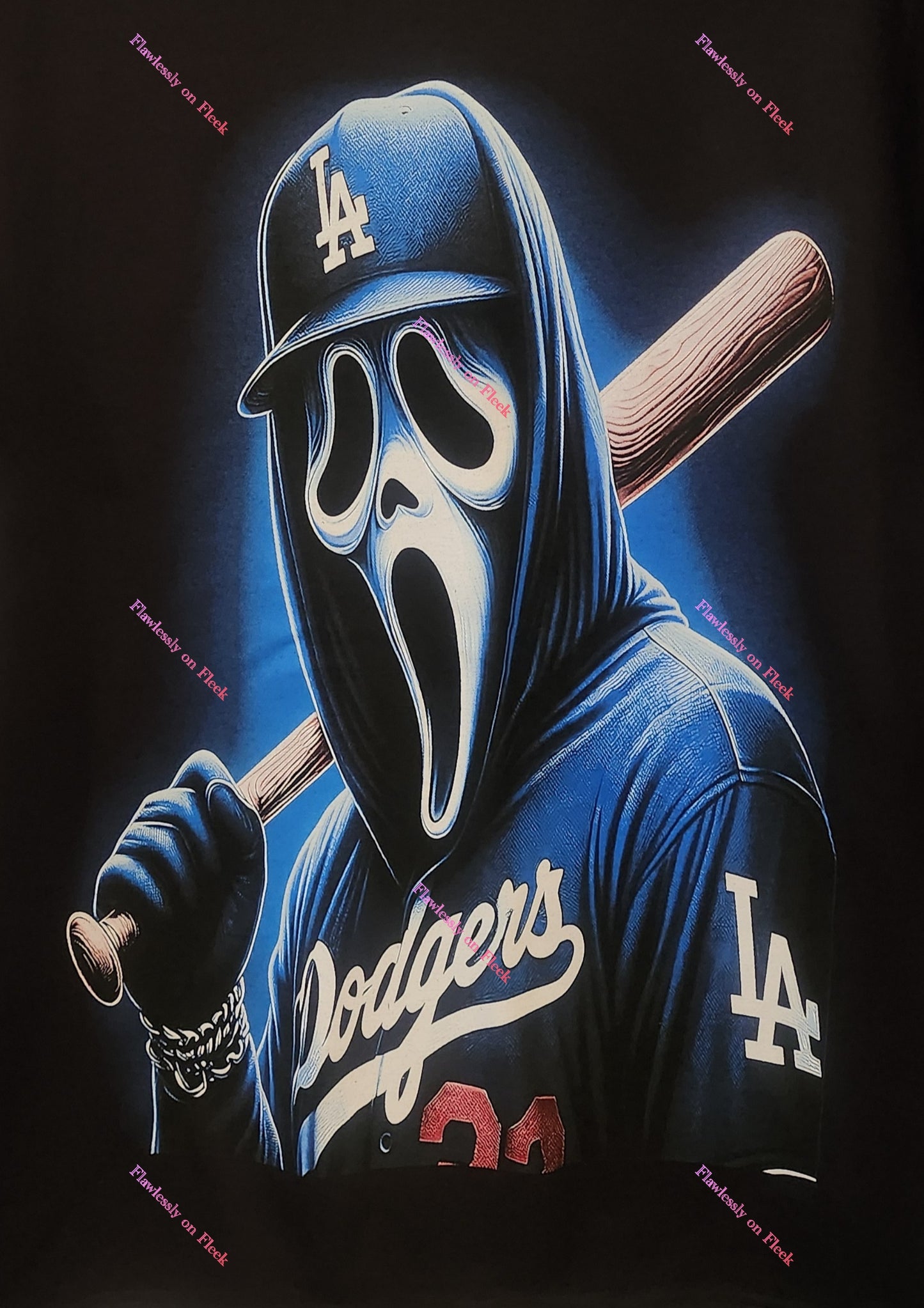 Ghostface Halloween Baseball Graphic T-Shirt