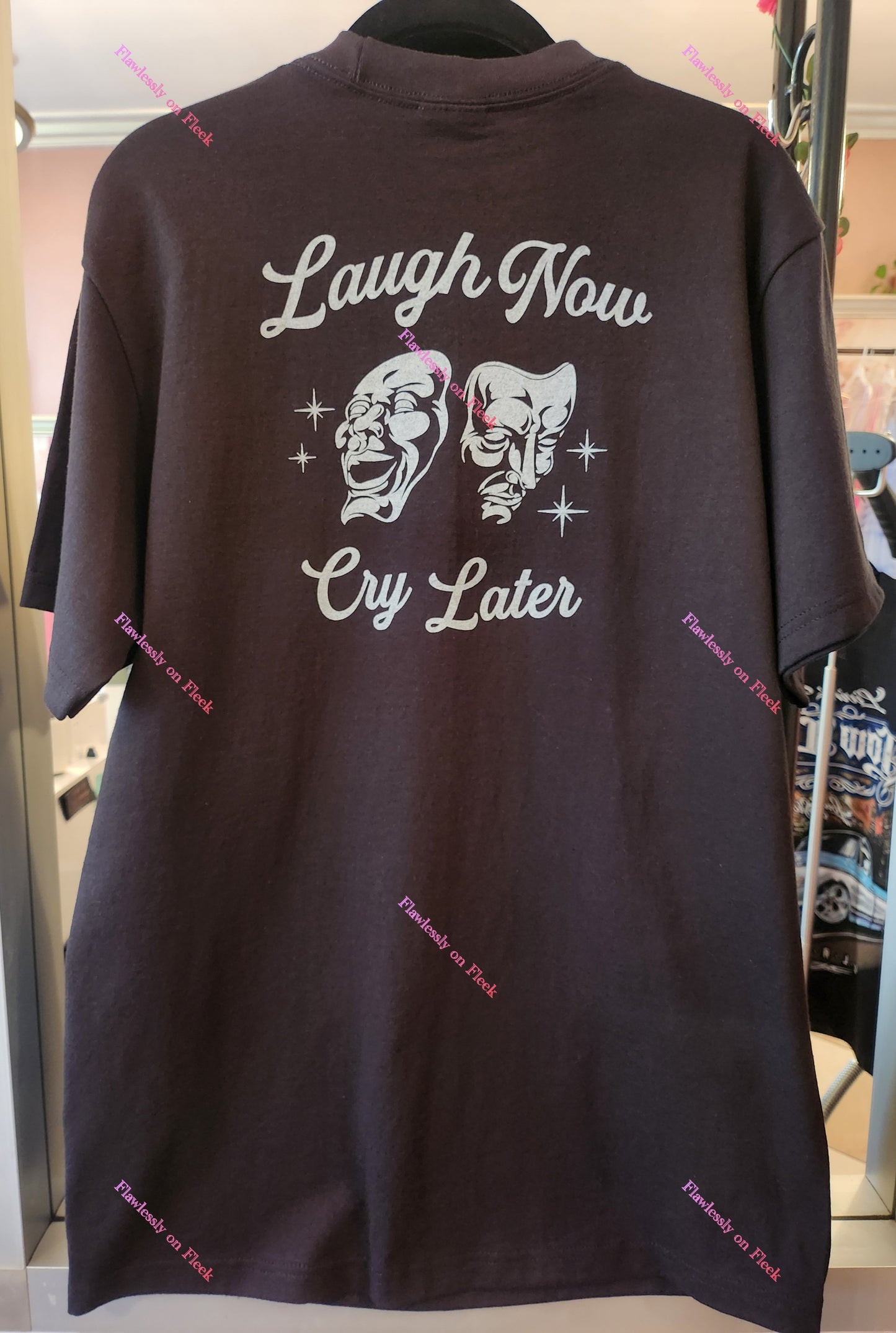 Camiseta gráfica Ríete ahora, llora después