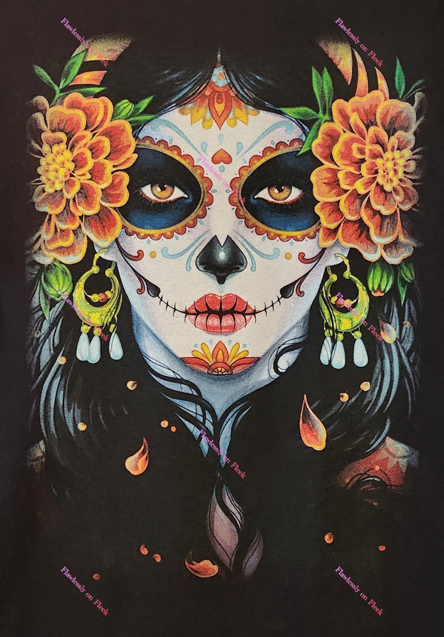 La Catrina Colorful Dia de los Muertos T-Shirt