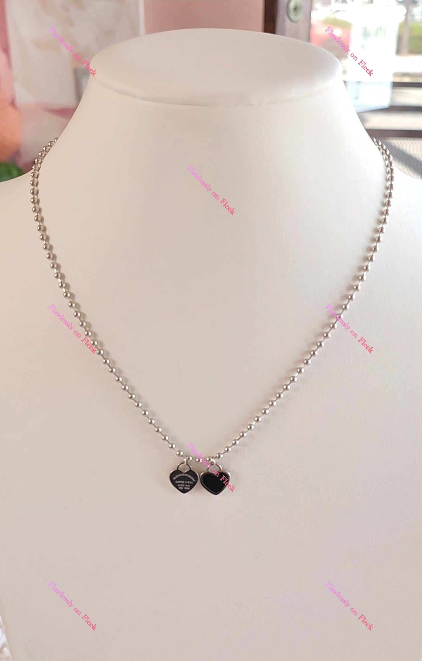 Collar de doble corazón