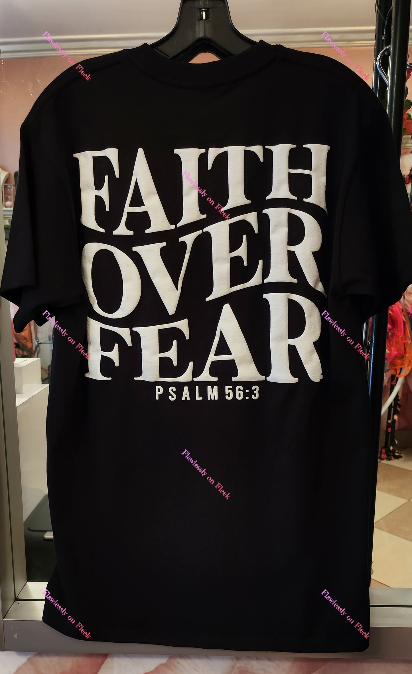 Faith Over Fear Scripture Puff Letter T-Shirt