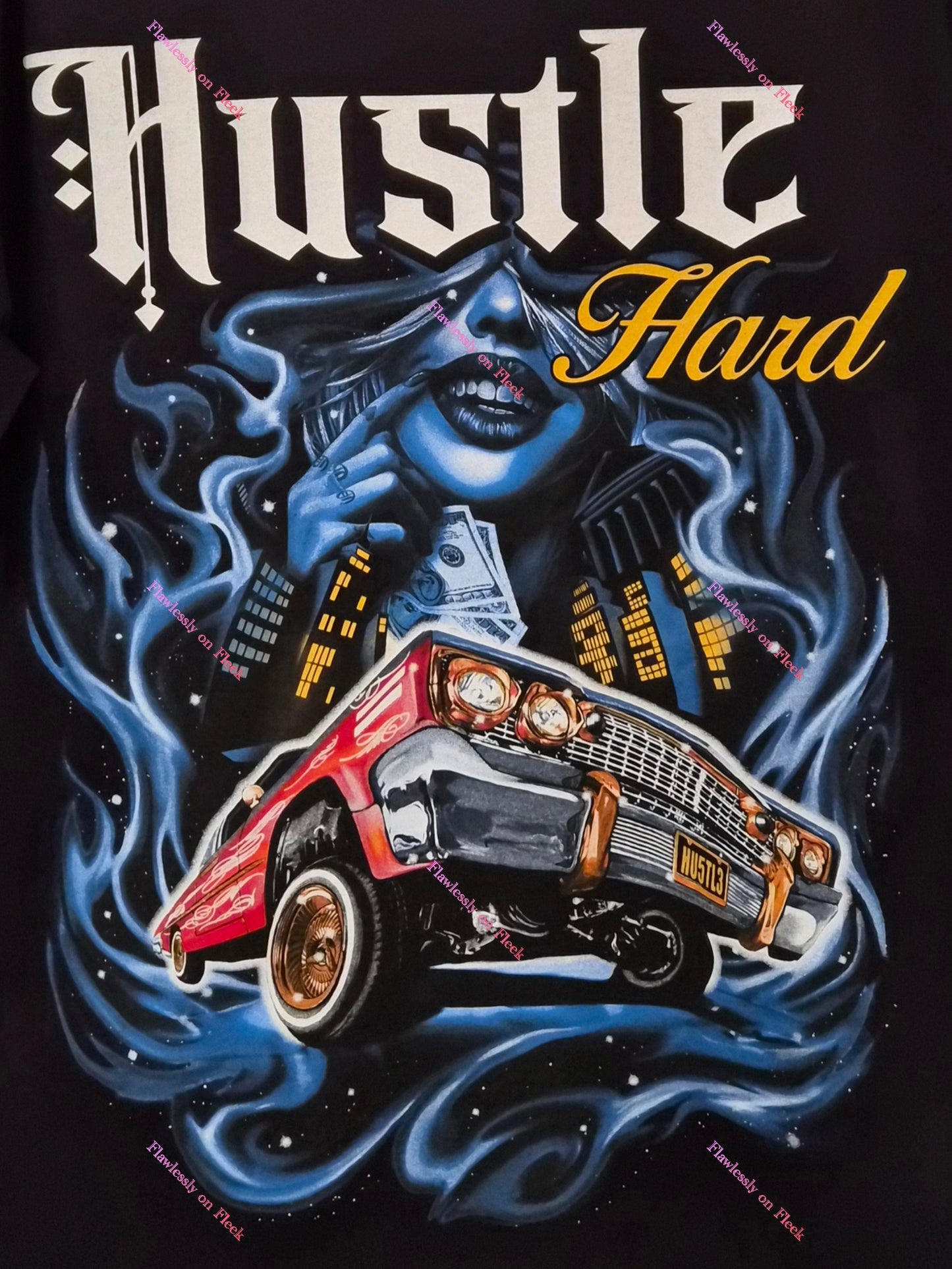 Lowrider Hustle Hard Graphic T-Shirt