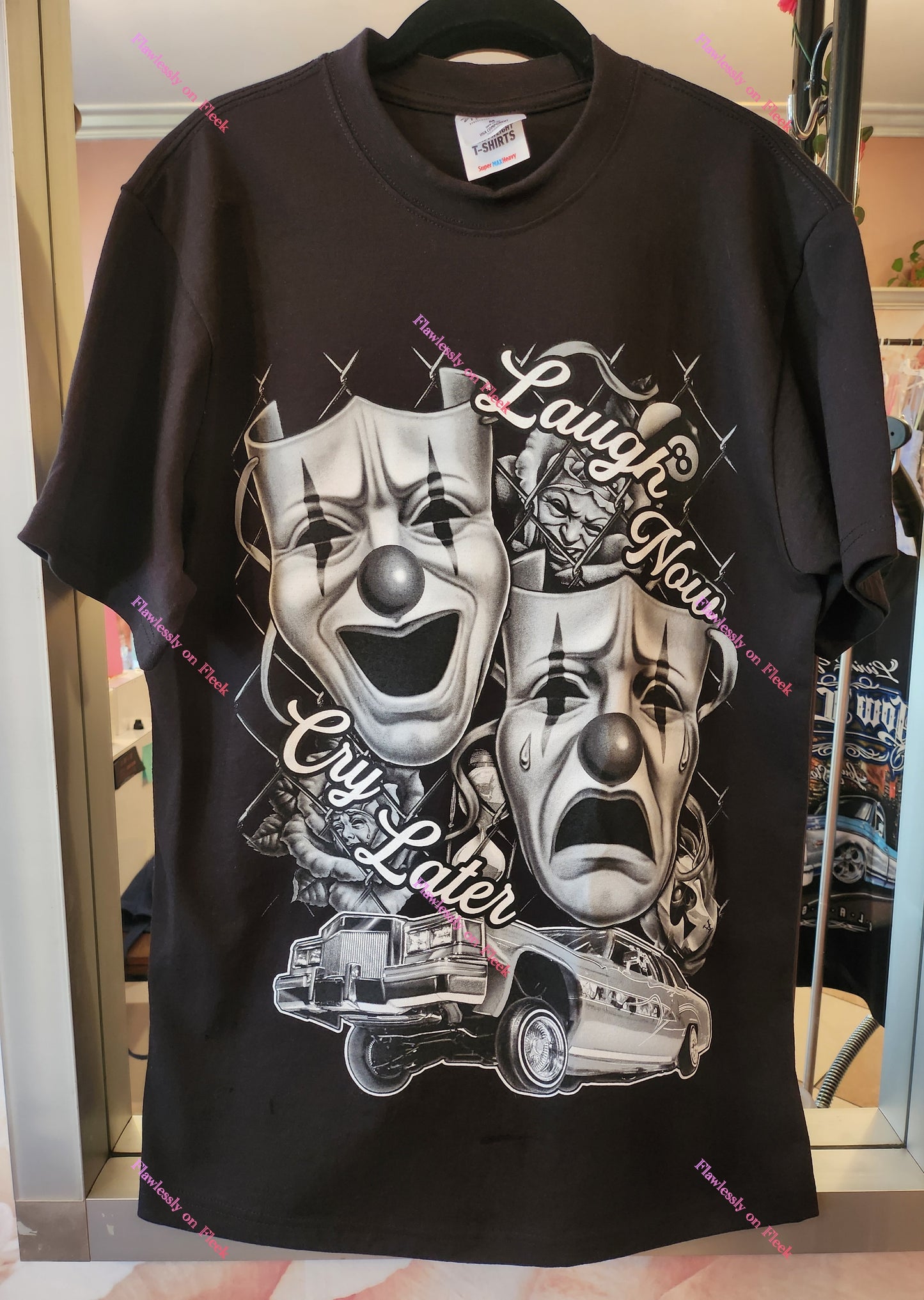 Camiseta gráfica Ríete ahora, llora después