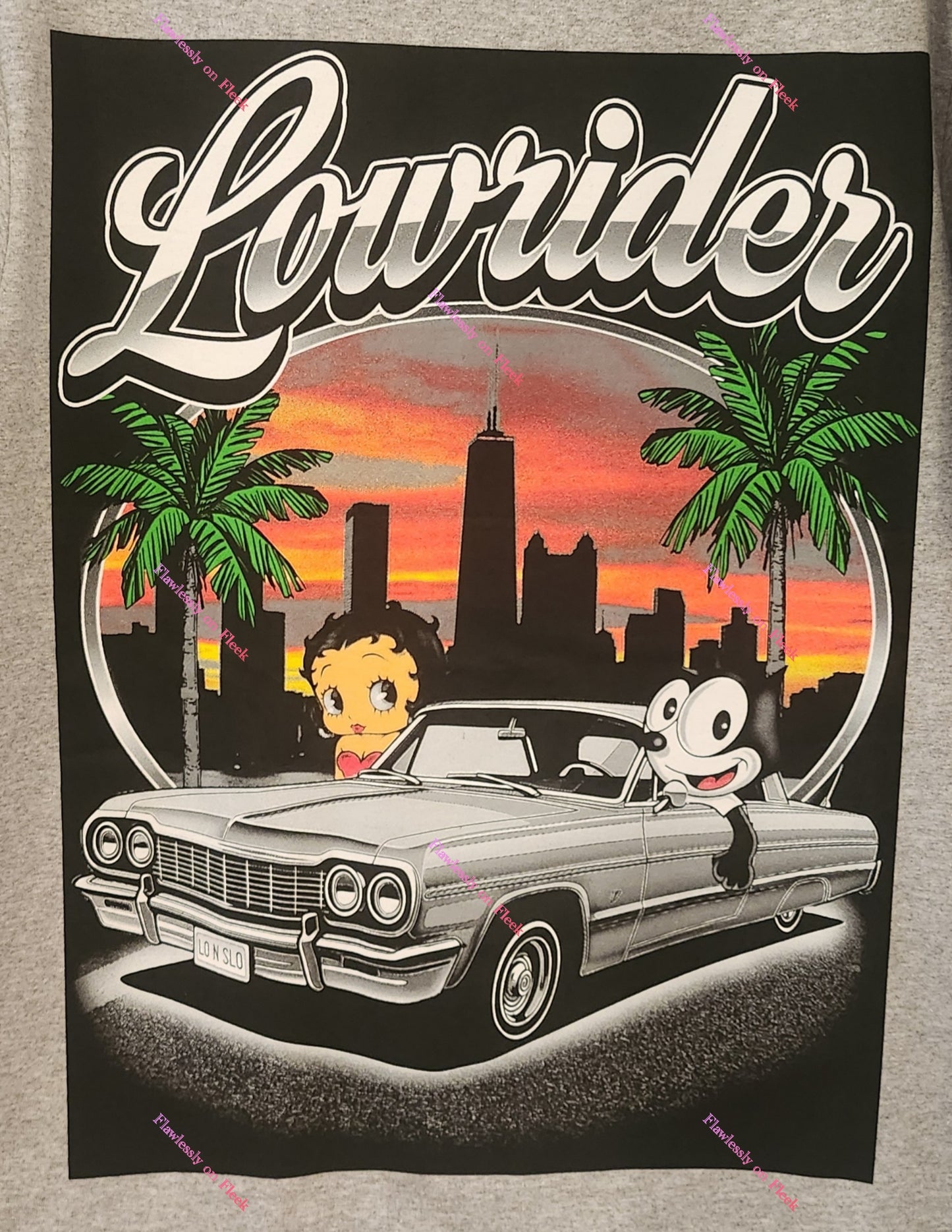 Lowrider Betty Boop & Felix the Cat Graphic T-Shirt