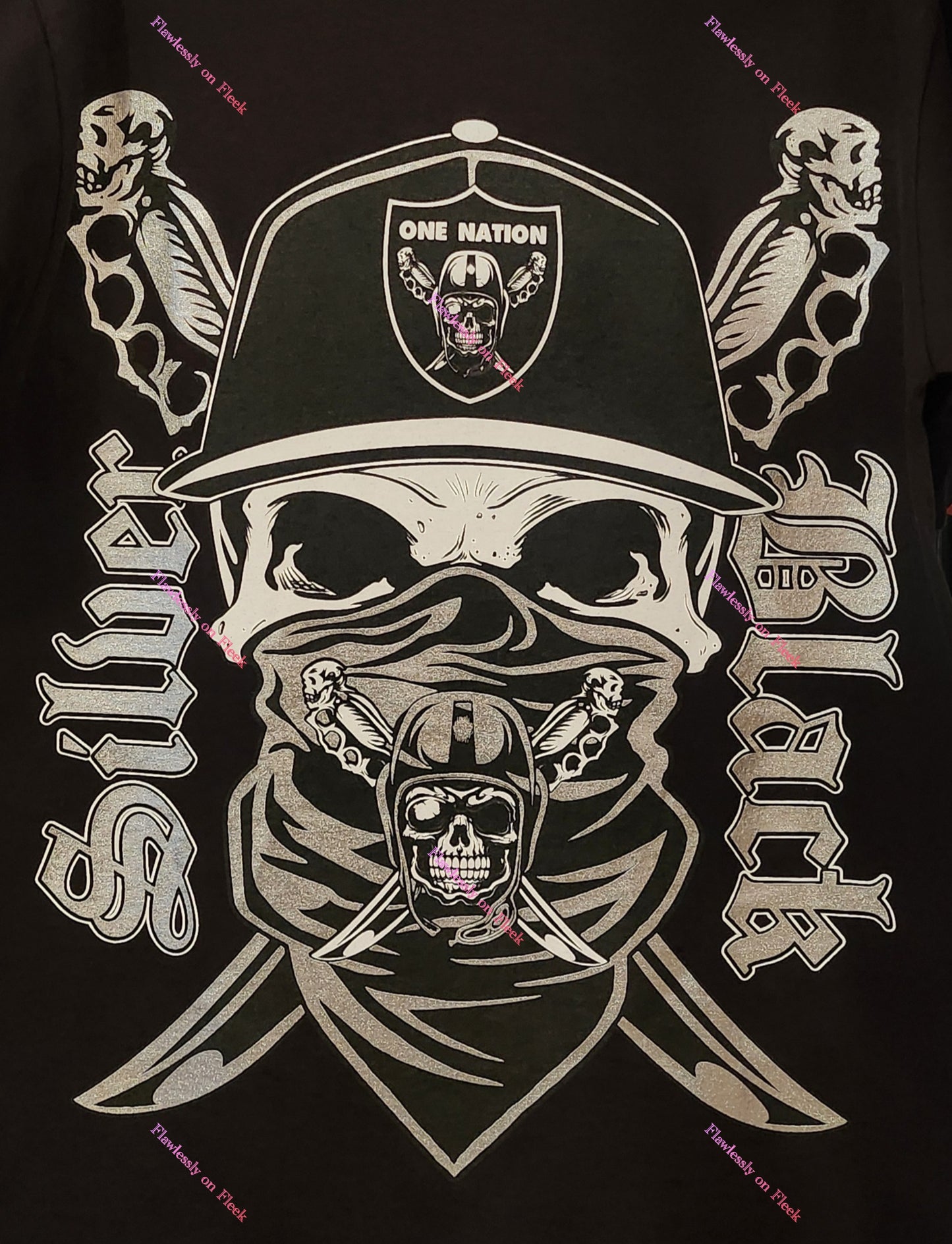 Raiders Silver & Black One Nation T-Shirt