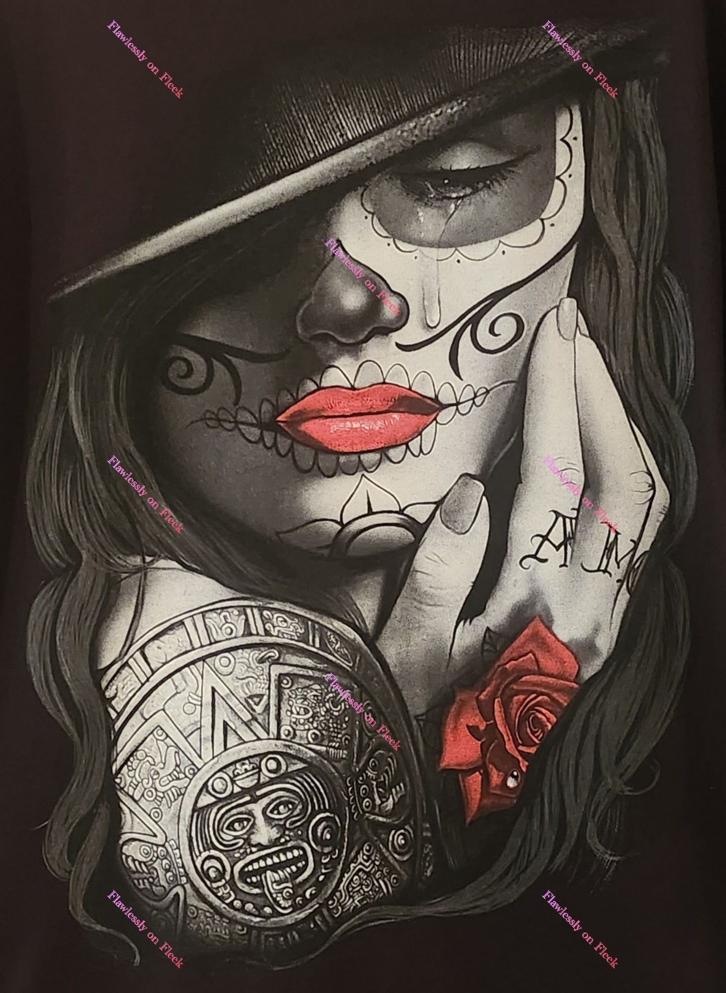 La Catrina Chola Dia de los Muertos T-Shirt