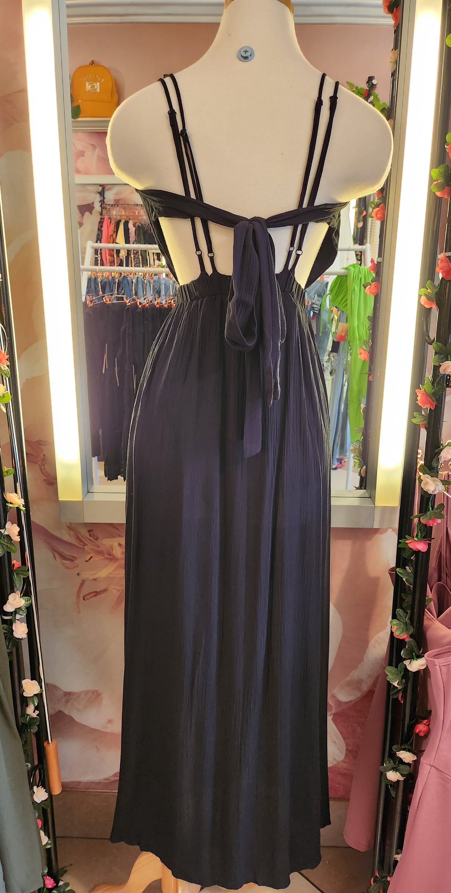 Black Maxi Dress w/Back Tie