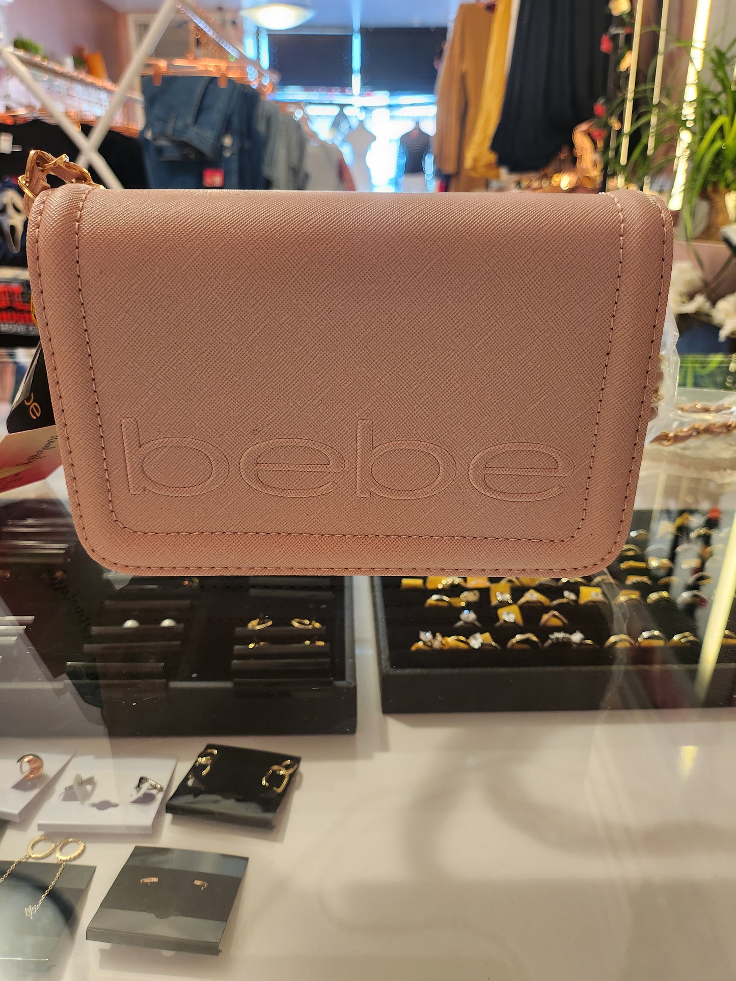 Bebe Blush Lila Flap Crossbody Bag