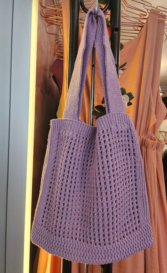 Purple Crochet Bag