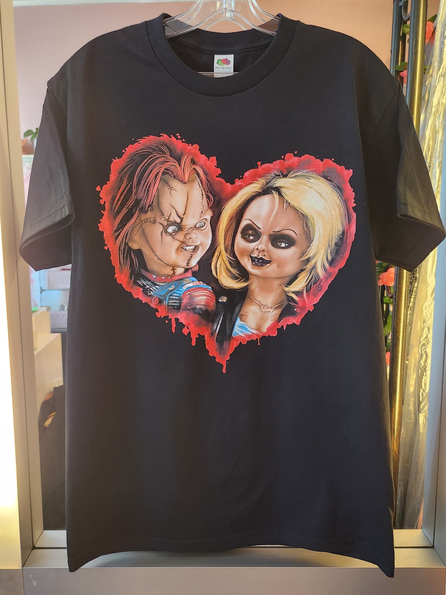 Chucky & Tiffany Heart (Child's Play) Halloween T-Shirt