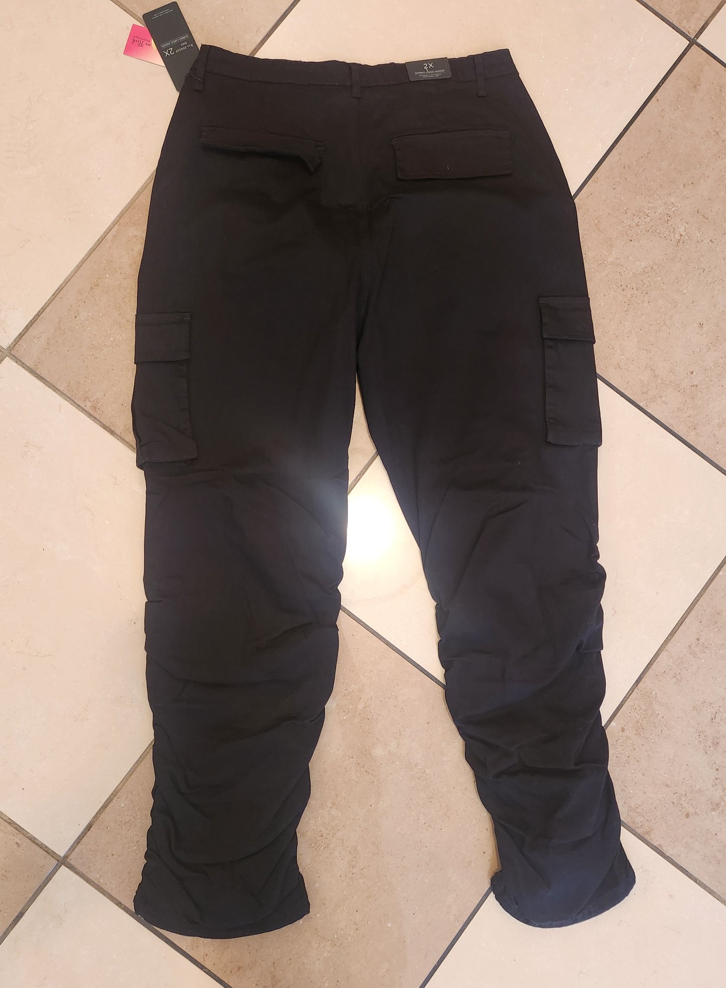 High Rise Shirred Cargo Joggers