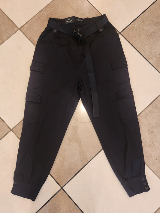 High Waist Cargo Pants with Belt