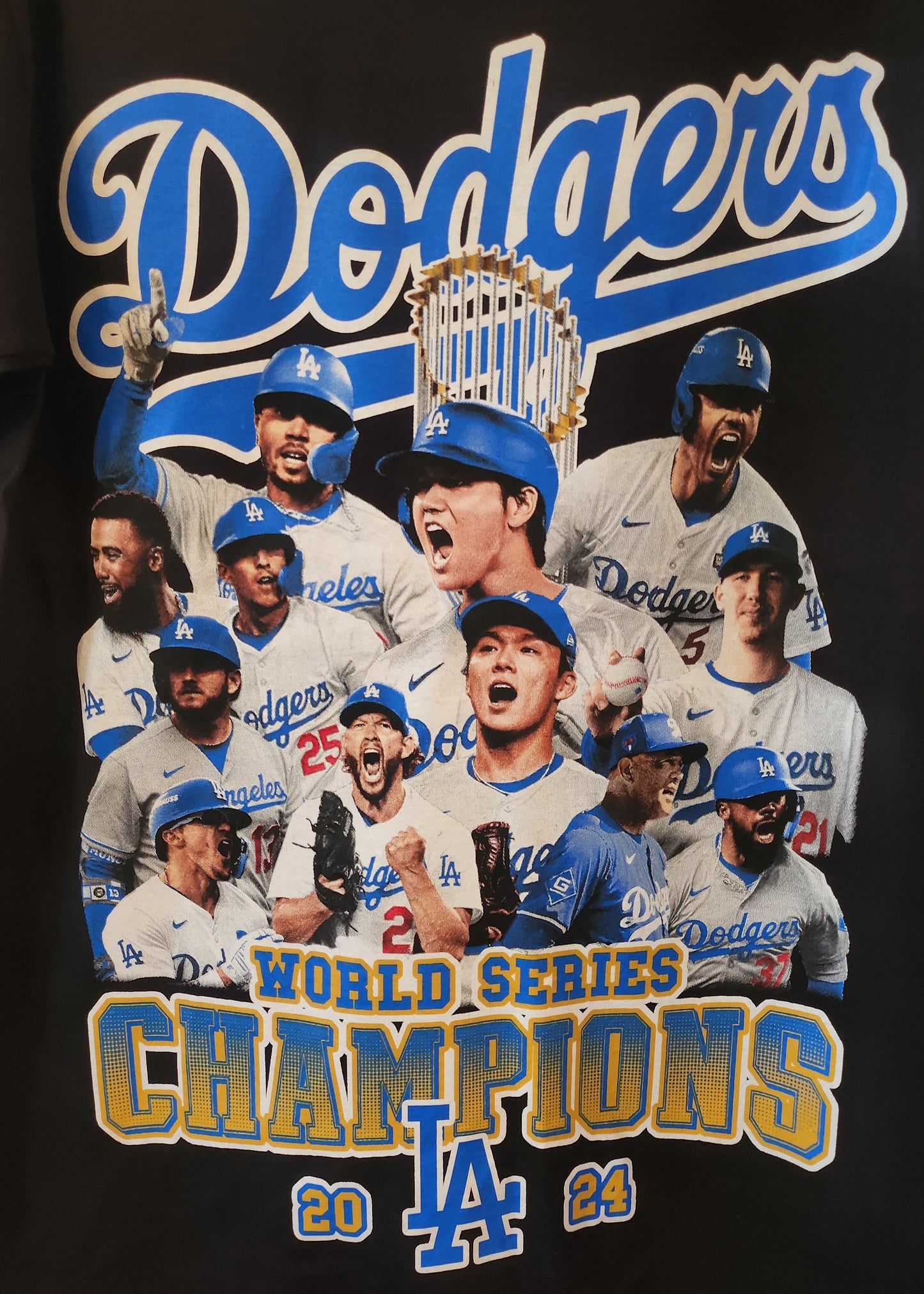 Camiseta de campeones de la Serie Mundial de los Dodgers