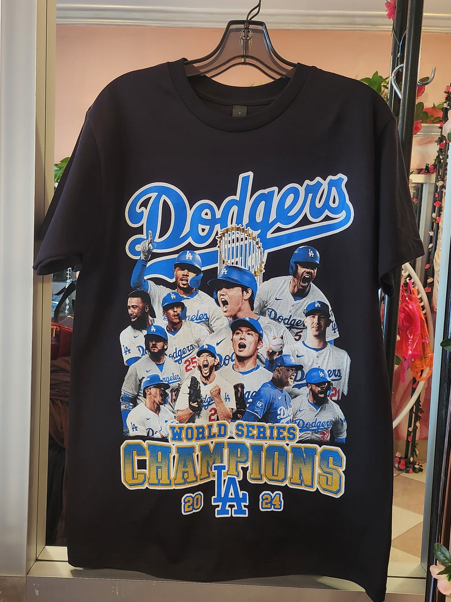 Camiseta de campeones de la Serie Mundial de los Dodgers