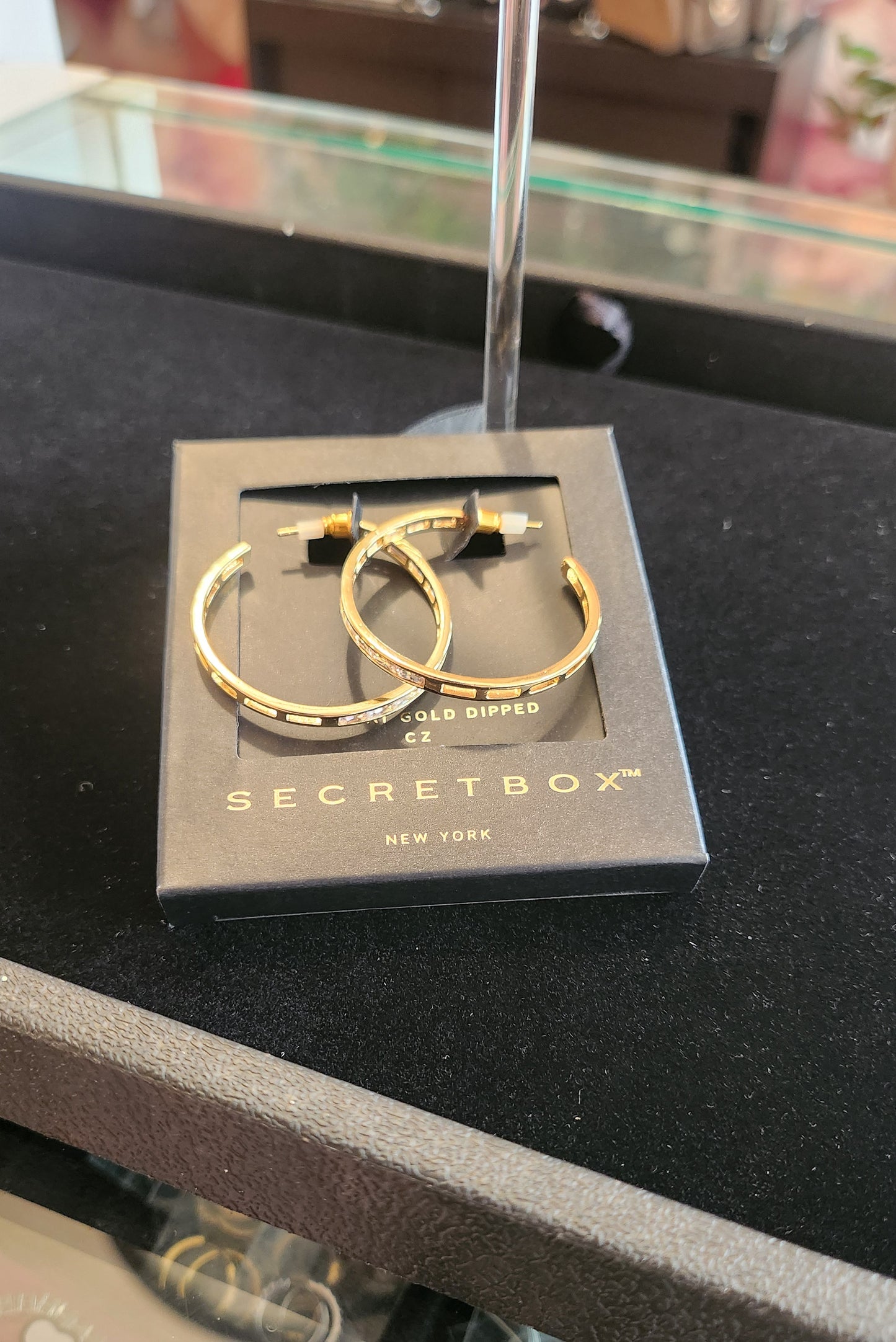 Aros con circonitas cúbicas bañadas en oro de 14 k