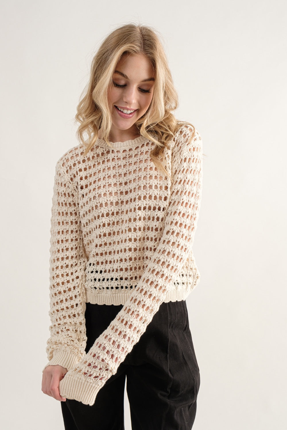 Knitted Long Sleeve Top