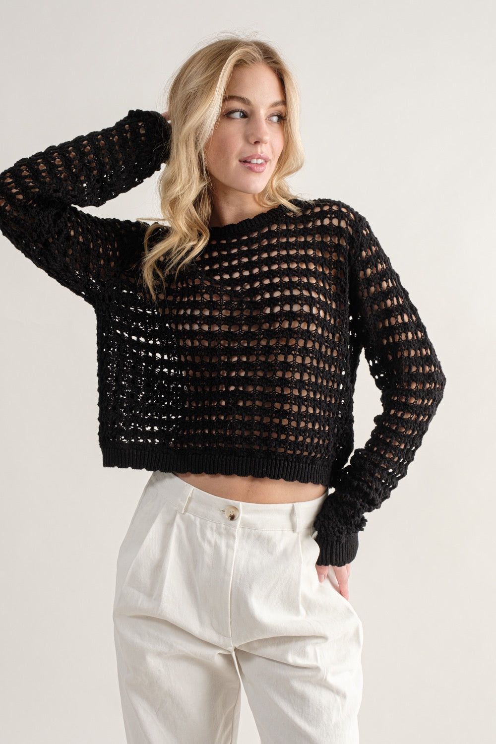 Knitted Long Sleeve Top