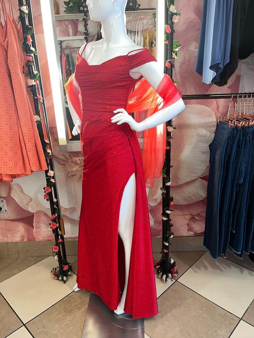 Fitted Satin Jersey Dress - Style #EK107