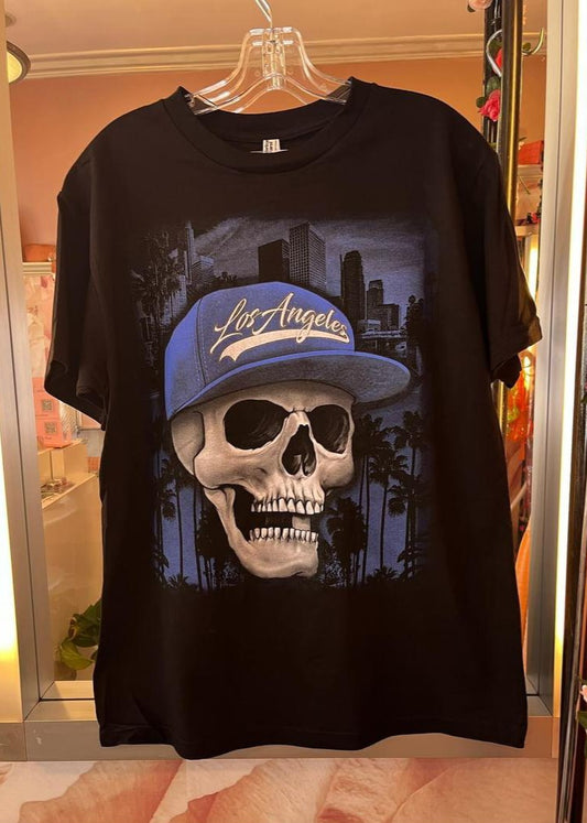 Camiseta con gorra de calavera de Los Ángeles