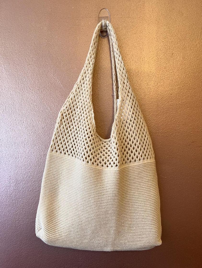 Ivory Crochet Shoulder Bag