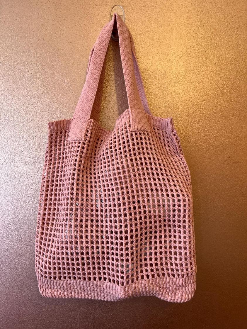 Pink Crochet Bag