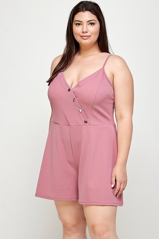 Women's Button Design Romper