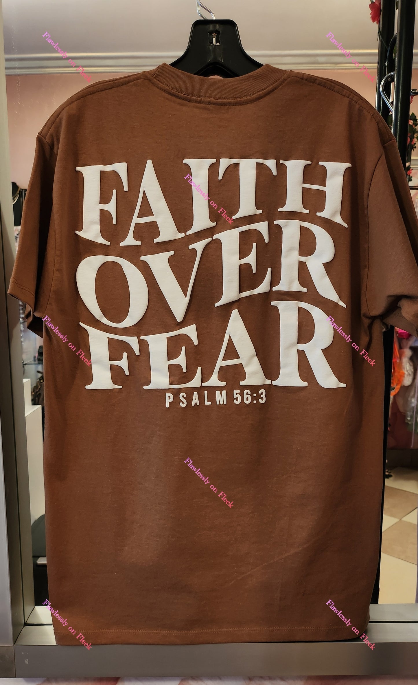Faith Over Fear Scripture Puff Letter T-Shirt