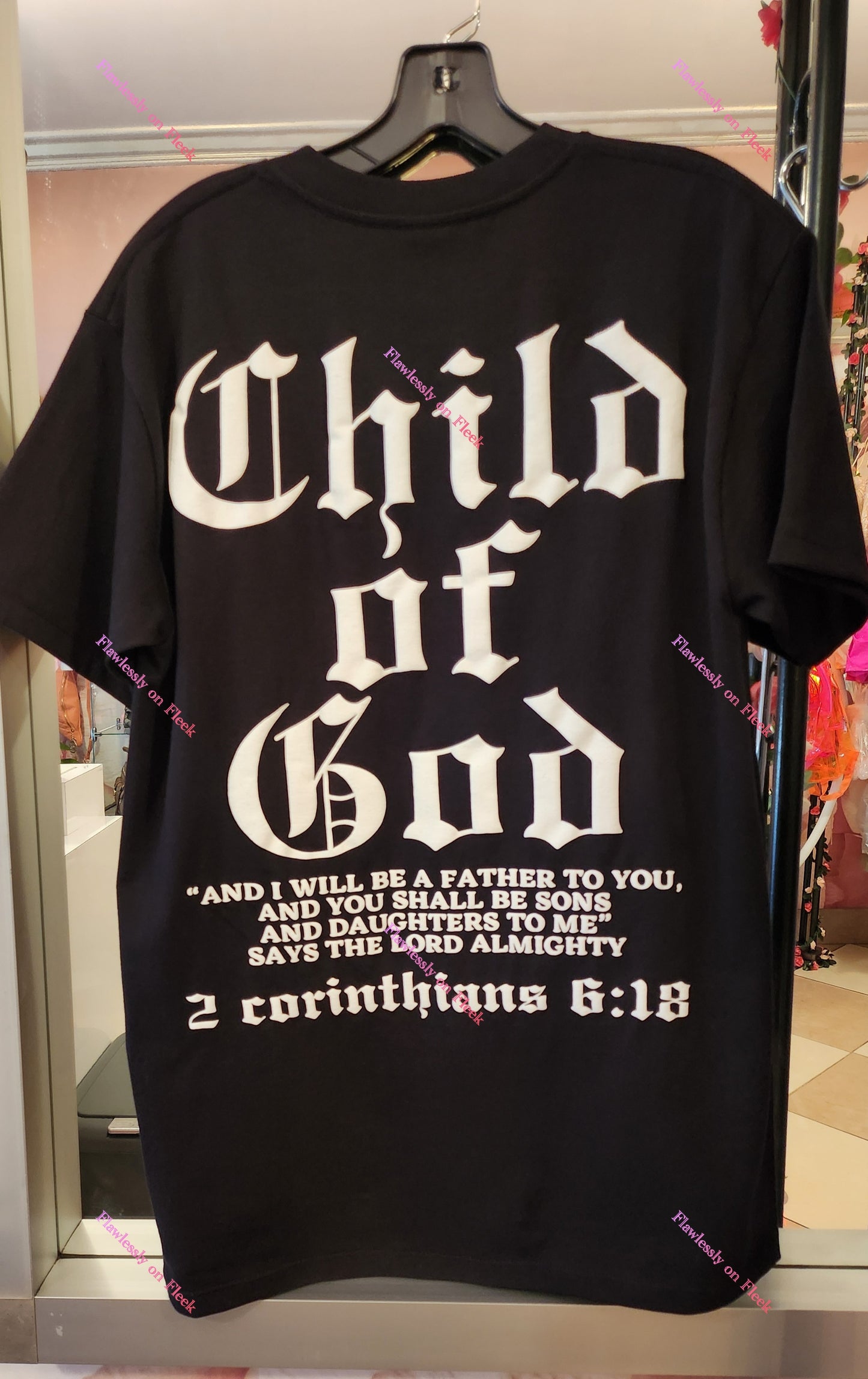 Child of God Scripture Puff Print T-Shirts