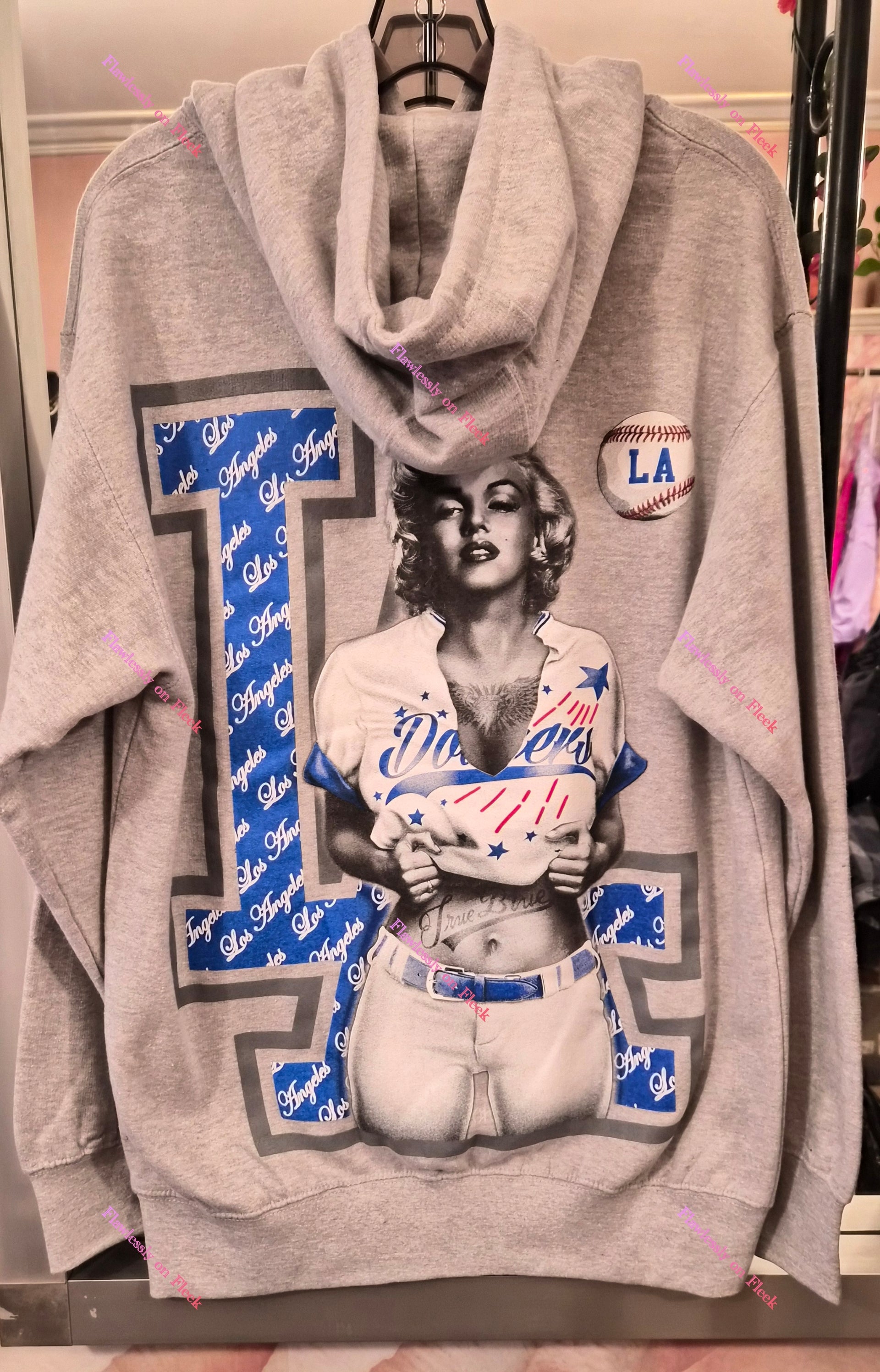 LA Dodgers Marilyn Monroe Hoodie – Flawlessly On Fleek