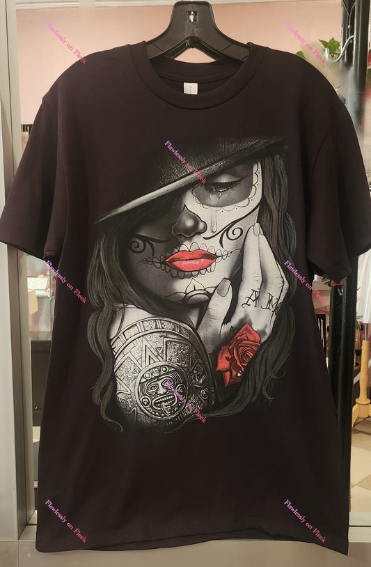 La Catrina Chola Dia de los Muertos T-Shirt