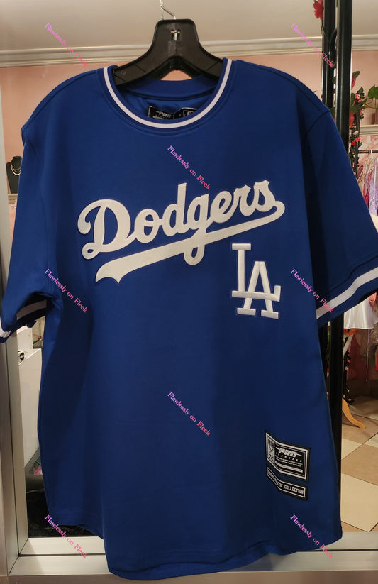 Dodgers T-Shirt with White Embroidered LA