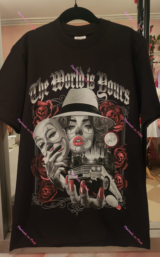 The World is Yours Chicano Art T-Shirt