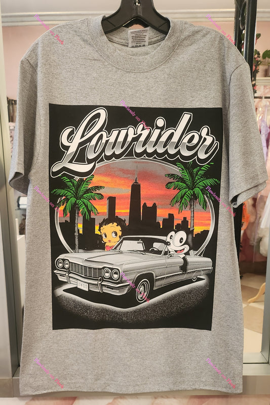 Lowrider Betty Boop & Felix the Cat Graphic T-Shirt