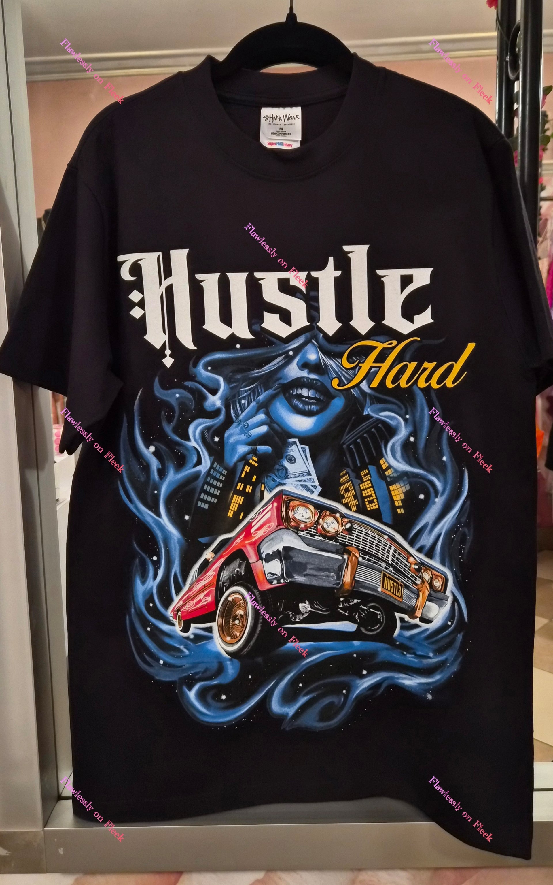 Lowrider Hustle Hard Graphic T-Shirt – Flawlessly On Fleek