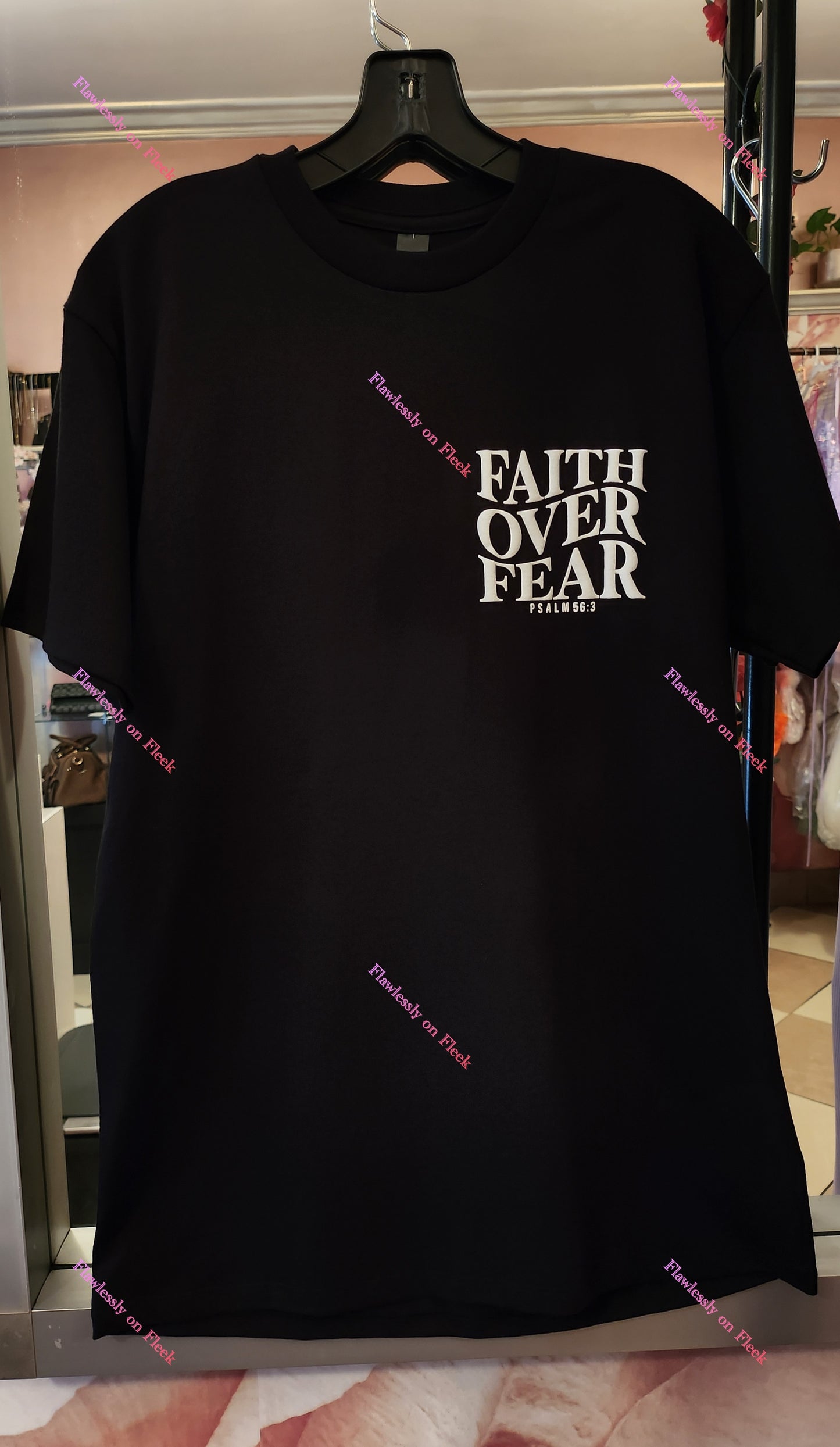 Faith Over Fear Scripture Puff Letter T-Shirt