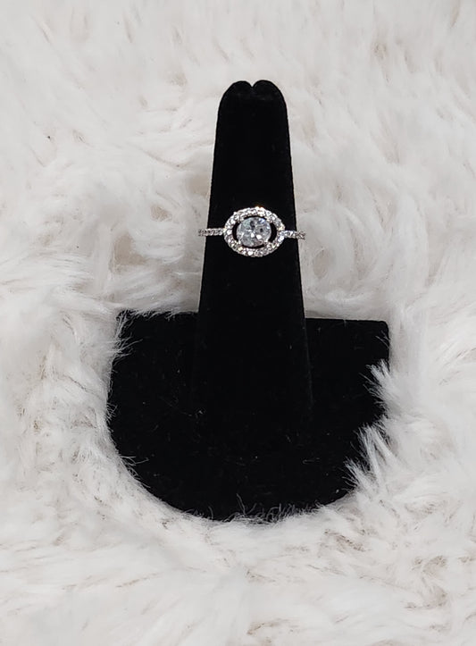 Round CZ Point Ring